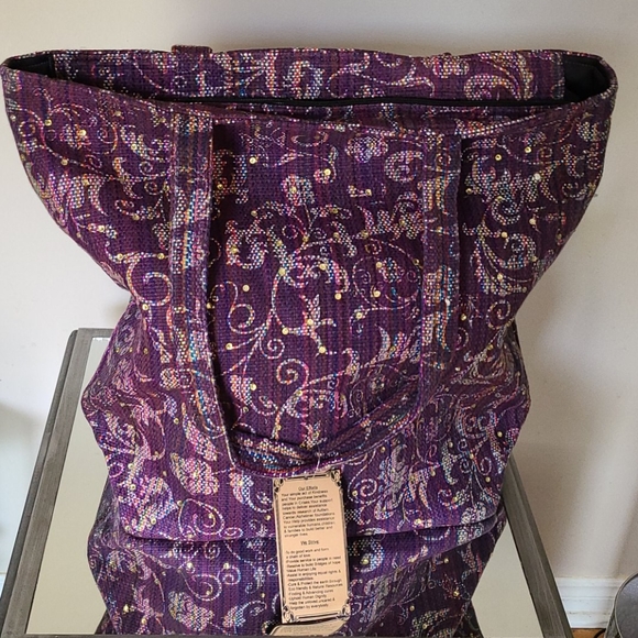 NWT purple paisley w/scattered rhinestones. - Picture 1 of 3
